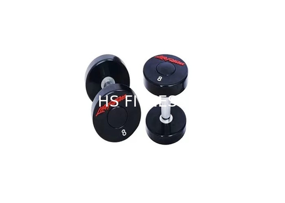 50KG体育館の試しの付属品の黒いCrossfitのPUによって塗られるダンベル セット